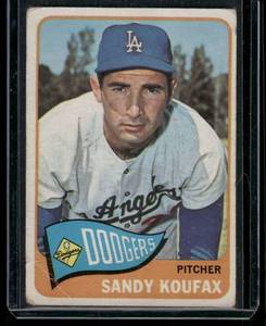 lot 120 image: Sandy Koufax    1965 Topps #300 Los Angeles Dodgers Baseball Card
