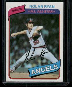 lot 121 image: Nolan Ryan    1980 Topps #580 California Angels Baseball Card