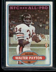 lot 131 image: Walter Payton    1980 Topps #160 Chicago Bears Football Card