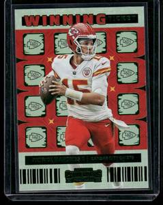 lot 136 image: Patrick Mahomes II    2023 Panini Contenders Winning Ticket #WT-PMA Kansas City Chiefs Football Card