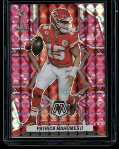 lot 138 image: Patrick Mahomes II    2022 Panini Mosaic Pink Camo Prizm #293 Kansas City Chiefs Football Card