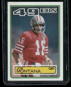 lot 144 image: Joe Montana    1983 Topps #169 San Francisco 49ers Football Card