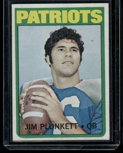 lot 146 image: Jim Plunkett RC   1972 Topps #65 New England Patriots Football Card