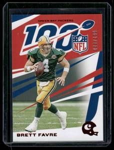 lot 151 image: Brett Favre  044199  2019 Chronicles 100 #35 Green Bay Packers Football Card