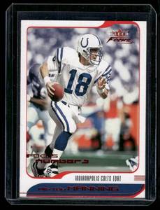 lot 155 image: Peyton Manning  210357  2001 Fleer Focus Numbers #39 Indianapolis Colts Football Card
