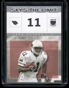 lot 158 image: Larry Fitzgerald RC   2004 Fleer Skys the Limit #13 Arizona Cardinals Football Card