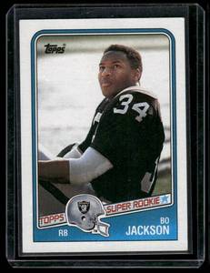 lot 159 image: Bo Jackson RC   1988 Topps #327 Los Angeles Raiders Football Card