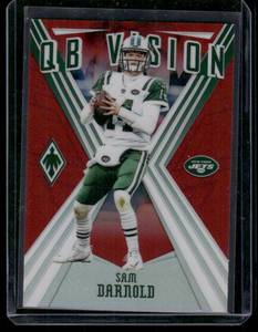 lot 160 image: Sam Darnold  161299  2019 Panini Phoenix QB Vision Red #23 New York Jets Football Card
