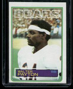 lot 161 image: Walter Payton    1983 Topps #36 Chicago Bears Football Card