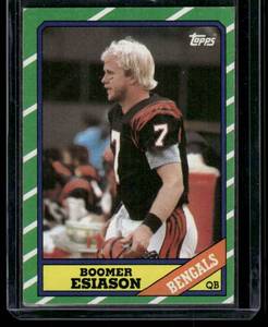 lot 162 image: Boomer Esiason RC   1986 Topps #255 Cincinnati Bengals Football Card