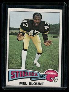 lot 163 image: Mel Blount RC   1975 Topps #12 Pittsburgh Steelers Football Card