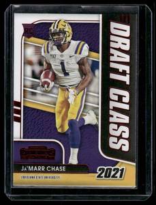 lot 170 image: JaMarr Chase RC   2021 Panini Contenders Draft Picks Class #5 LSU Tigers Football Card