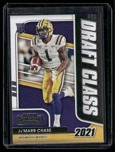 lot 171 image: JaMarr Chase RC   2021 Panini Contenders Draft Picks Class #5 LSU Tigers Football Card