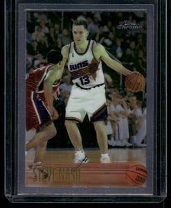 lot 206 image: Steve Nash RC   1996 Topps Chrome #182 Phoenix Suns Basketball Card