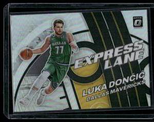 lot 211 image: Luka Doncic    2022 Donruss Optic Express Lane #7 Dallas Mavericks Basketball Card