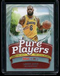 lot 216 image: LeBron James    2022 Hoops Pure Players #8 Los Angeles Lakers Basketball Card