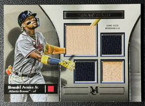 lot 12A image: Ronald Acuna Quad Relic 99 2024 Topps Primary Pieces #SPQ-RAJ Baseball Card