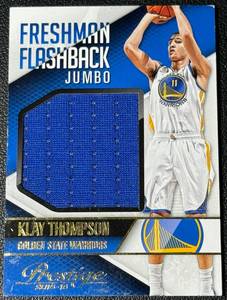 lot 23A image: Klay Thompson Jumbo Relic 2015 Prestige #12 Freshman Flashback Basketball Card