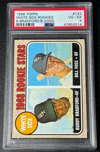 lot 34A image: 1968 Topps White Sox Rookies #142 PSA 4 Vintage Baseball Card
