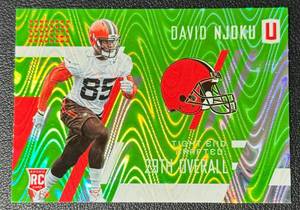 lot 43A image: David Njoku RC 499 2017 Unparalleled Lime Green #300 Rookie Football Card
