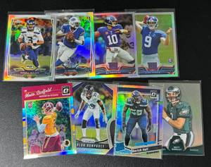 lot 48A image: 8 Card Refractor  Silver Football Card Lot