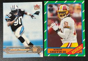 lot 52A image: Julius Pepper  Robert Griffin III Rookie Card 2 Football Card Lot