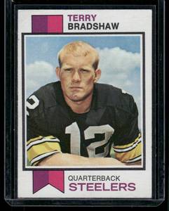 lot 10B image: Terry Bradshaw  1973 Topps #15 Pittsburgh Steelers Football Card