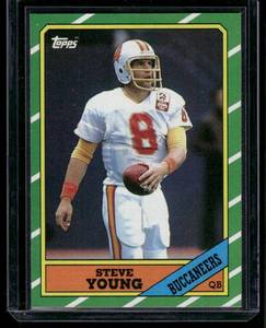 lot 16B image: Steve Young RC 1986 Topps #374 Tampa Bay Buccaneers Football Card