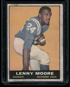 lot 38B image: Lenny Moore  1961 Topps #2 Baltimore Colts Football Card