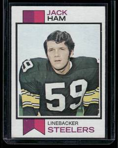 lot 31B image: Jack Ham RC 1973 Topps #115 Pittsburgh Steelers Football Card
