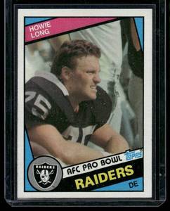lot 65B image: Howie Long RC 1984 Topps #111 Oakland Raiders Football Card