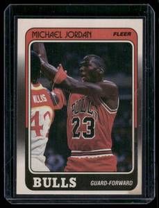 lot 4A image: Michael Jordan  1988 Fleer #17 Chicago Bulls Basketball Card