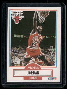 lot 71B image: Michael Jordan  1990 Fleer #26 Chicago Bulls Basketball Card