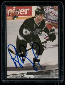 lot 75B image: Rob Blake On-Card Auto  1994 Fleer Ultra #24 Los Angeles Kings Hockey Card