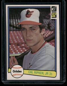 lot 8A image: Cal Ripken, Jr. RC 1982 Donruss #405 Baltimore Orioles Baseball Card