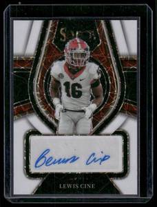 lot 35B image: Lewis Cine 49 Auto RC 2022 Select Bowman Draft Picks #RS-LCI Minnesota Vikings Football Card