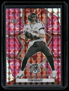 lot 89B image: Tom Brady  2022 Mosaic Pink Panini Prizm #291 Tampa Bay Buccaneers Football Card