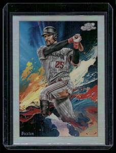 lot 27B image: Byron Buxton  2024 Topps Chrome Cosmic Stars in the Night #STN-15 Minnesota Twins Baseball Card