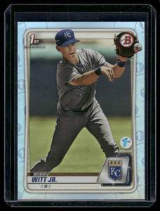 lot 45B image: Bobby Witt Jr. RC 2020 Bowman 1st Edition #BFE-25 Kansas City Royals Baseball Card