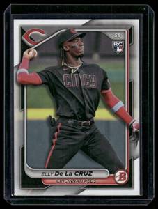 lot 100B image: Elly De La Cruz RC 2024 Bowman #22 Cincinnati Reds Baseball Card