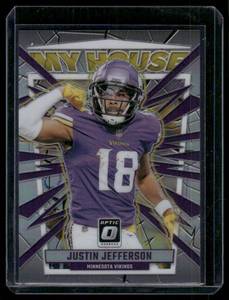 lot 41B image: Justin Jefferson  2023 Donruss Optic My House #15 Minnesota Vikings Football Card