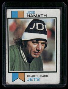 lot 43B image: Joe Namath  1973 Topps #400 New York Jets Football Card