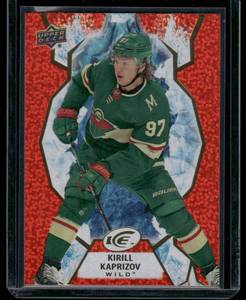 lot 52B image: Kirill Kaprizov  2021 Upper Deck Ice Orange #18 Minnesota Wild Hockey Card