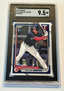 lot 12C image: Walker Jenkins 1st Bowman SGC 9.5 MT 2024 Bowman Prospect #BP-42 Rookie Minnesota Twins Baseball Card
