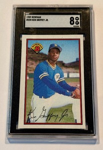 lot 16C image: Ken Griffey Jr. RC SGC 8 NM-MT 1989 Bowman #220 Rookie Baseball Card