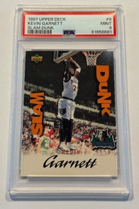 lot 36C image: Kevin Garnett PSA 9 Mint 1997 Upper Deck Slam Dunk #9 Minnesota Timberwolves Basketball Card