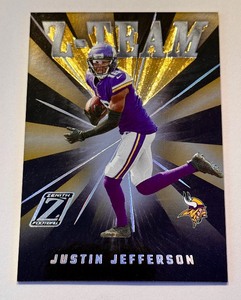 lot 54C image: Justin Jefferson Z-Team 2022 Zenith #ZT-24 Minnesota Vikings Football Card