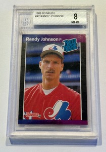 lot 56C image: Rady Johnson RC Beckett Graded 8 NM-MT 1989 Donruss #42 Rookie Baseball Card