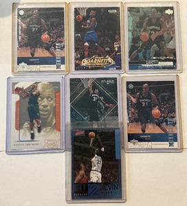 lot 92C image: (7) Kevin Garnett Minnesota Timberwolves Basketball Card Lot