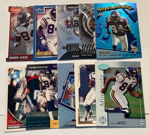 lot 95C image: Randy Moss 10 Card Minnesota Vikings Football Lot